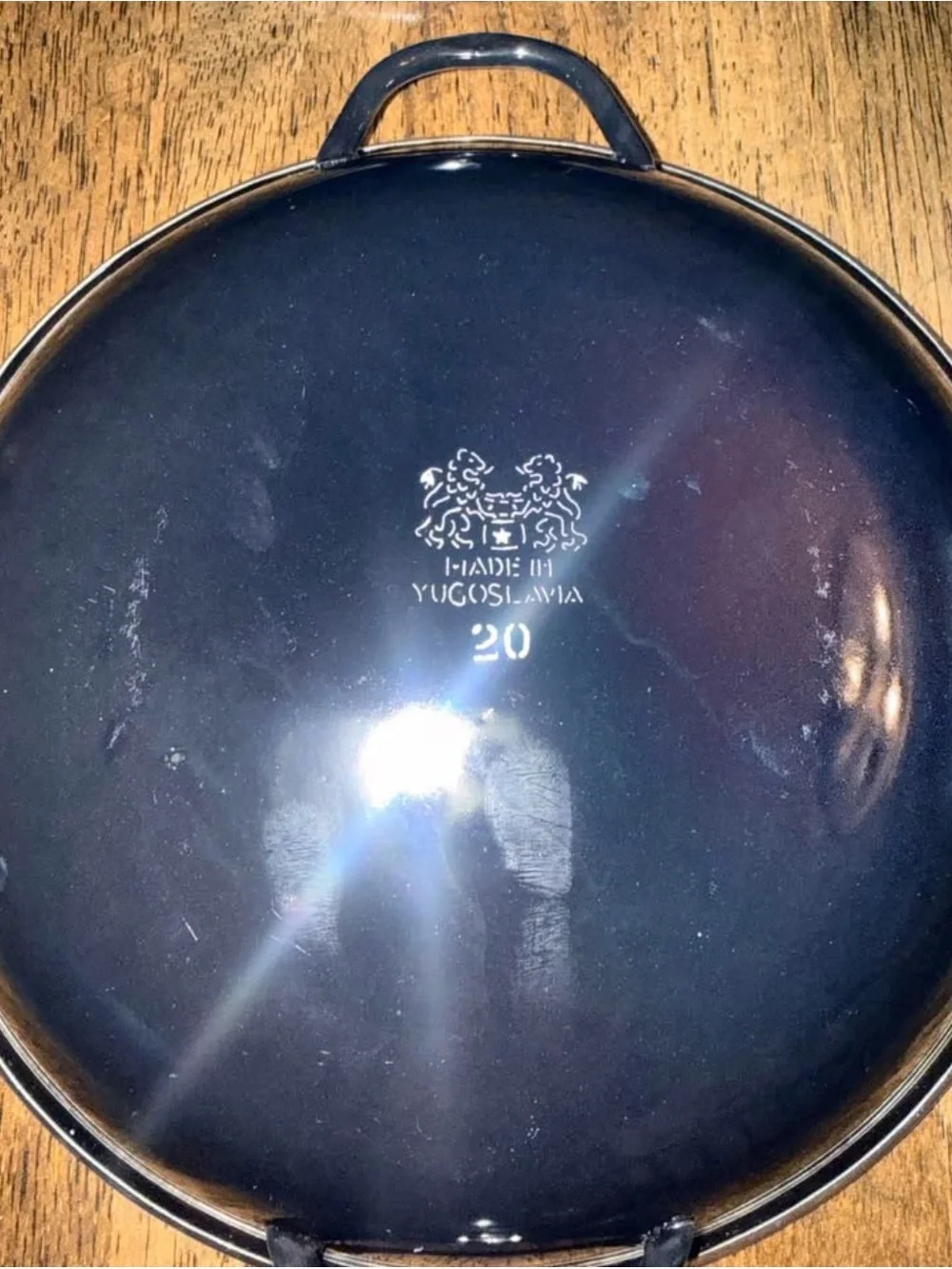 Vintage Emo Celje Enamelware Nesting Skillet Set